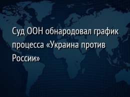 Суд ООН обнародовал график процесса «Украина против России»