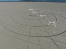 В пустыне построена масштабная модель Солнечной системы