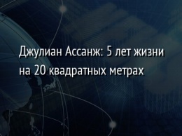 Джулиан Ассанж: 5 лет жизни на 20 квадратных метрах