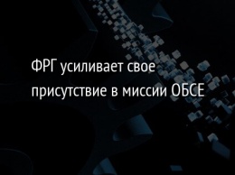 ФРГ усиливает свое присутствие в миссии ОБСЕ