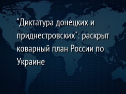 "Диктатура донецких и приднестровских": раскрыт коварный план России по Украине