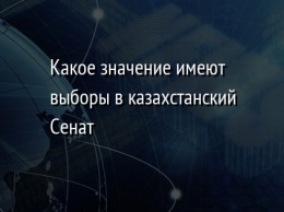 Какое значение имеют выборы в казахстанский Сенат