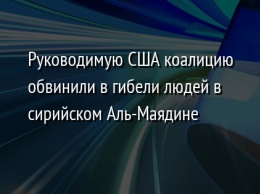 Руководимую США коалицию обвинили в гибели людей в сирийском Аль-Маядине