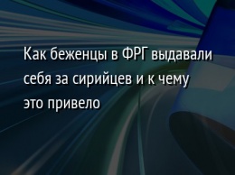 Как беженцы в ФРГ выдавали себя за сирийцев и к чему это привело