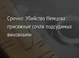 Срочно: Убийство Немцова: присяжные сочли подсудимых виновными