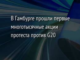 В Гамбурге прошли первые многотысячные акции протеста против G20