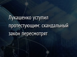 Лукашенко уступил протестующим: скандальный закон пересмотрят