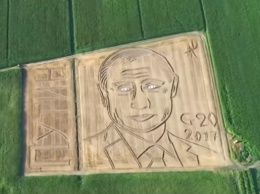 Огромный портрет Путина появился на поле в Италии