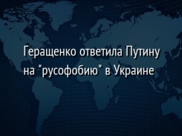 Геращенко ответила Путину на "русофобию" в Украине