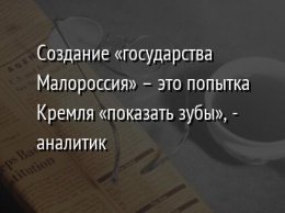 Создание «государства Малороссия» - это попытка Кремля «показать зубы», - аналитик