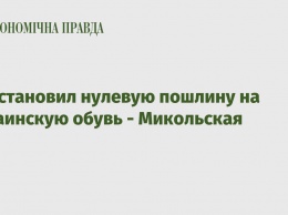 ЕС установил нулевую пошлину на украинскую обувь - Микольская
