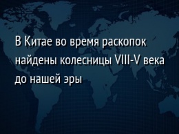 В Китае во время раскопок найдены колесницы VIII-V века до нашей эры