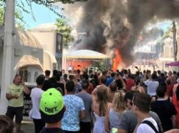 В Одессе произошел третий пожар за неделю в развлекательном заведении: горит пиццерия рядом с "Ибицей"