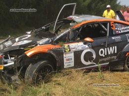 ВИДЕО серьезной аварии российского гонщика Алексея Лукьянюка на этапе Ралли Польша в ERC