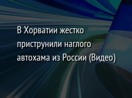 В Хорватии жестко приструнили наглого автохама из России (Видео)