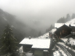 Швейцарию накануне выходных засыпало снегом