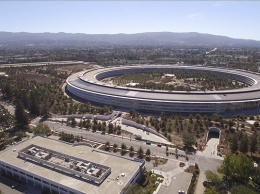 Практически завершенный кампус Apple сняли с дрона