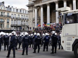 Полиция установила периметр безопасности в центре Брюсселя