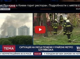 В Пушкинском парке в Киеве горит ресторан Шам (видео)