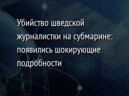 Убийство шведской журналистки на субмарине: появились шокирующие подробности