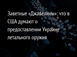 Заветные «Джавелины»: что в США думают о предоставлении Украине летального оружия