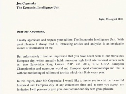 Кличко обещает показать аналитику The Economist прекрасный Киев