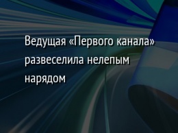 Ведущая «Первого канала» развеселила нелепым нарядом