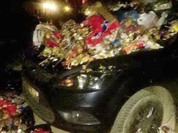 В Крыму машину туриста завалили мусором за неправильную парковку