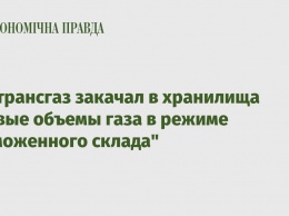 Укртрансгаз закачал в хранилища первые объемы газа в режиме "таможенного склада"