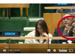 Дочь главы Азербайджана осудили за селфи во время речи ее отца в ООН о геноциде (видео)