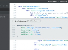 Компания Adobe выпустила Brackets 1.11, открытый редактор для web-разработчиков
