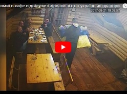 На западной Украине цинично уничтожили флаг из АТО (видео)