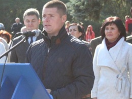 Запорожских лицеистов поздравлял Герой Украины из Бердянска