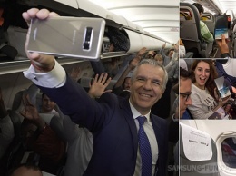 Samsung раздала 200 бесплатных Galaxy Note 8 на борту самолета испанских авиалиний