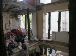 В Донецке показали последствия вчерашнего взрыва в доме