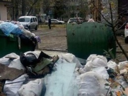 Центр Херсона утопает в мусоре