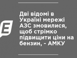 Две известные в Украине сети АЗС сговорились, чтобы стремительно повысить цены на бензин, - АМКУ