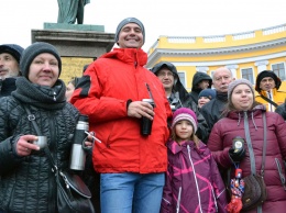 Одесситы присоединились к всеукраинской акции "Кофе на Майдане" и собрались возле Дюка