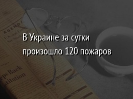 В Украине за сутки произошло 120 пожаров