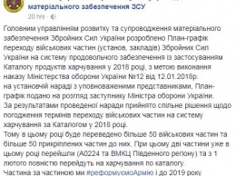 В Украине 50 воинских частей переведут на питание по каталогу НАТО