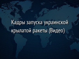 Кадры запуска украинской крылатой ракеты (Видео)