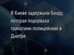 В Киеве задержали банду, которая подорвала гранатами полицейских в Днепре