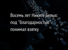 Восемь лет Никите Белых: под "благодарностью" понимал взятку