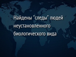 Найдены "следы" людей неустановленного биологического вида