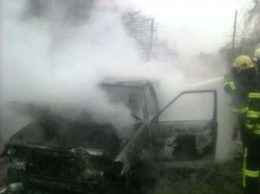 Объятого пламенем водителя достали живым из "Жигулей" херсонские спасатели (фото)
