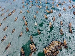 Впервые за 40 лет в Китае замерзло море (видео)