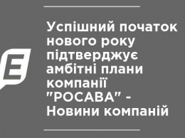 Успешное начало нового года подтверждает амбициозные планы компании "РОСАВА" - Новости компаний