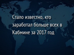 Стало известно, кто заработал больше всех в Кабмине за 2017 год