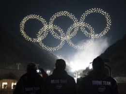 Дроны зажгли олимпийские кольца в Пхенчхане (фото)
