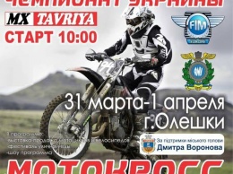 Чемпионат Украины по мотокроссу проведут в Олешках